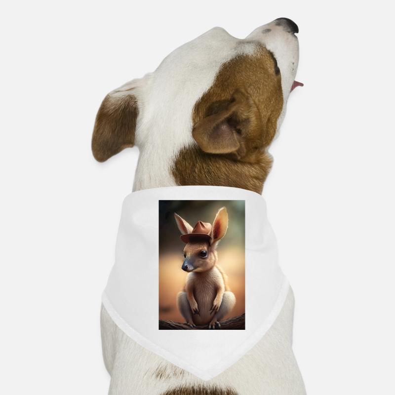 Kangourou mignon avec chapeau Bandana pour chien