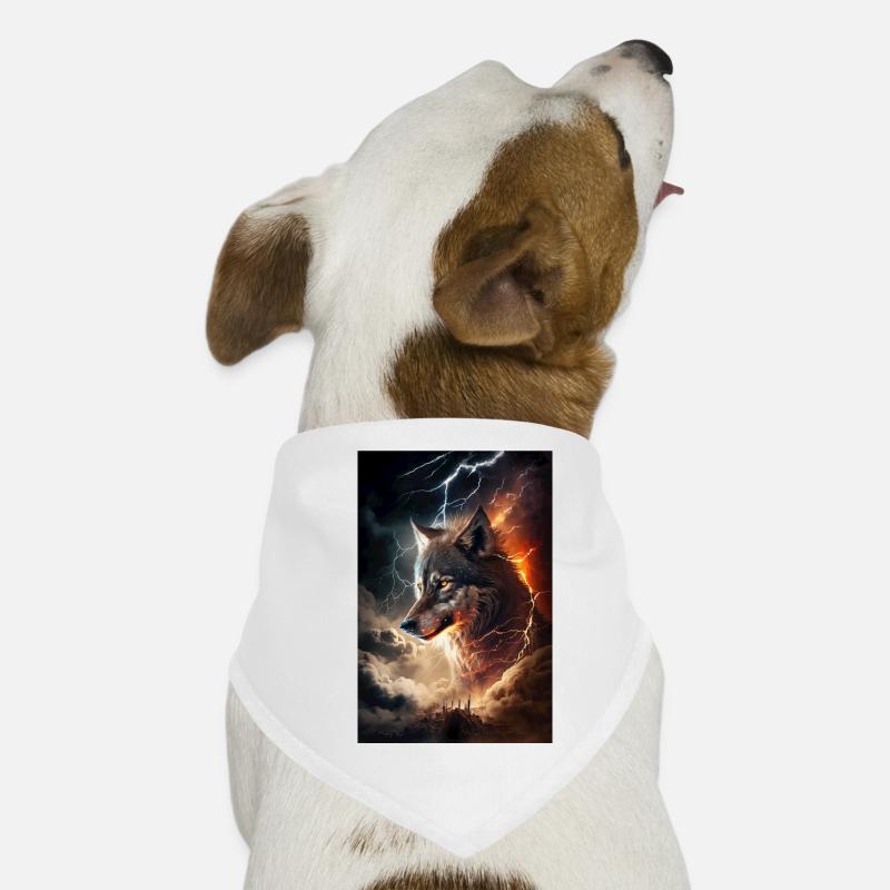 Wolf Blitz Donner Epic Cool Episch Wölfe Hunde-Bandana
