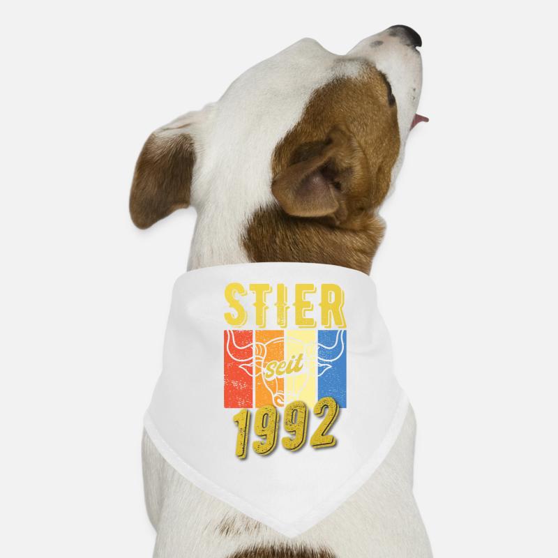 Stier 1992 Geburtstag Sternzeichen Geschenkidee Hunde-Bandana