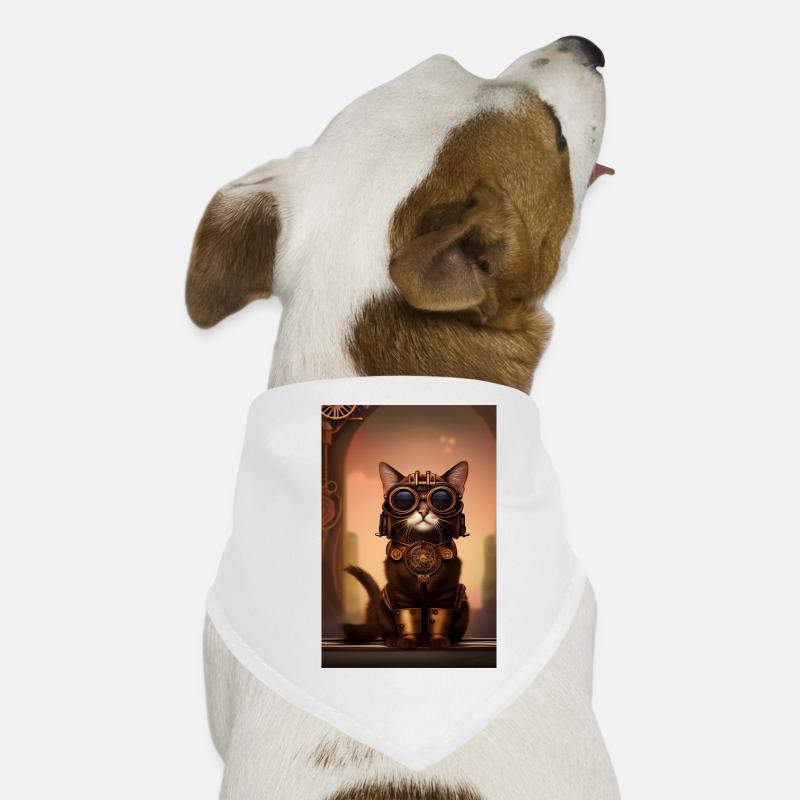 Chat Steampunk Style Bandana pour chien