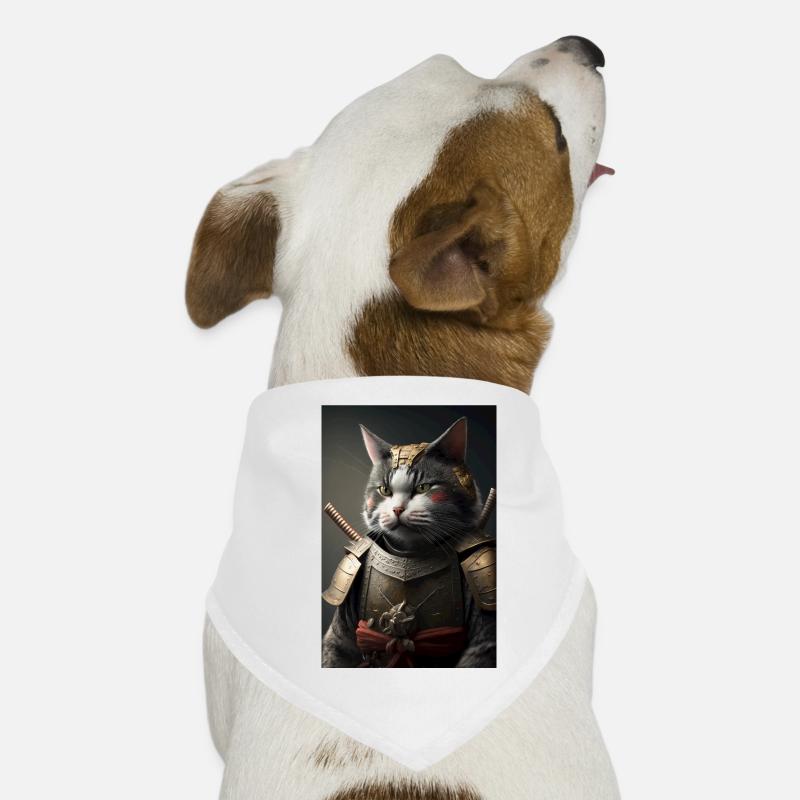 Samouraï Chat Chat Cool Japon Guerrier Bandana pour chien