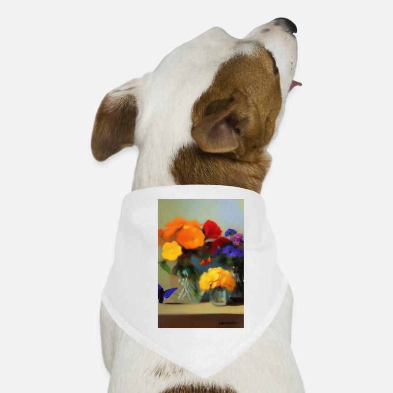 Flowers and Butterfly Dog Bandana