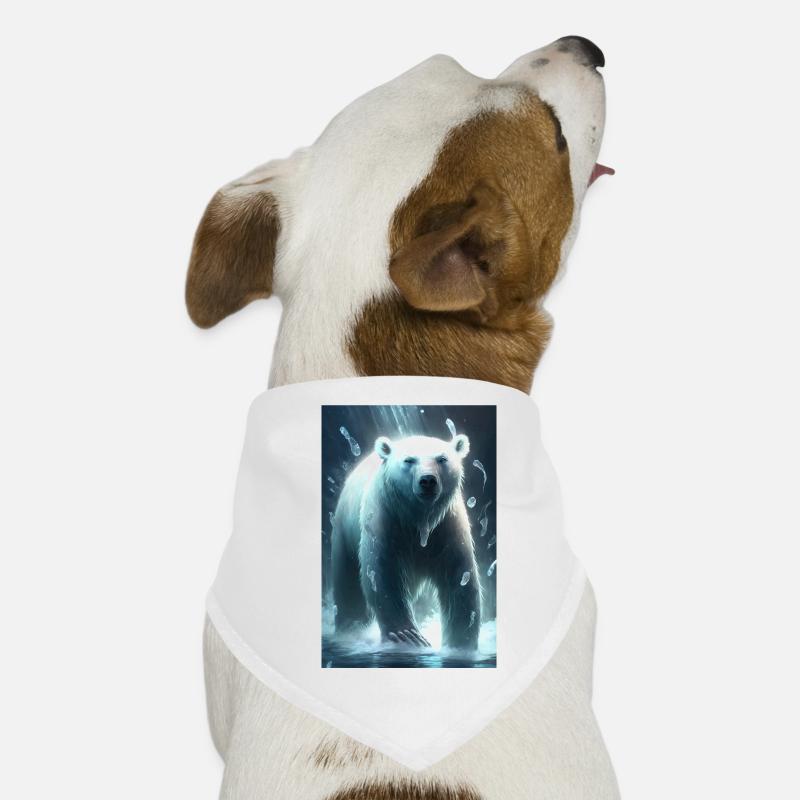 Eisbär - Hunde-Bandana - Weiß