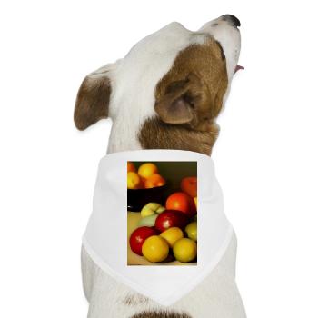 Früchte - Hunde-Bandana - Weiß - Vorne