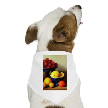 Früchte - Hunde-Bandana - Weiß - Vorne