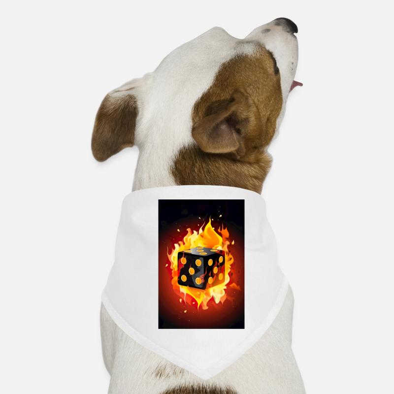 Dice on fire Dog Bandana