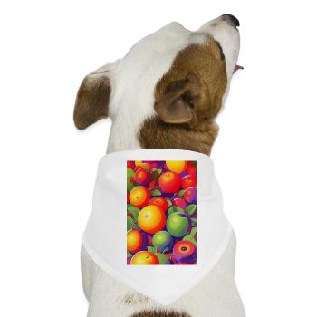 Früchte - Hunde-Bandana - Weiß - Vorne