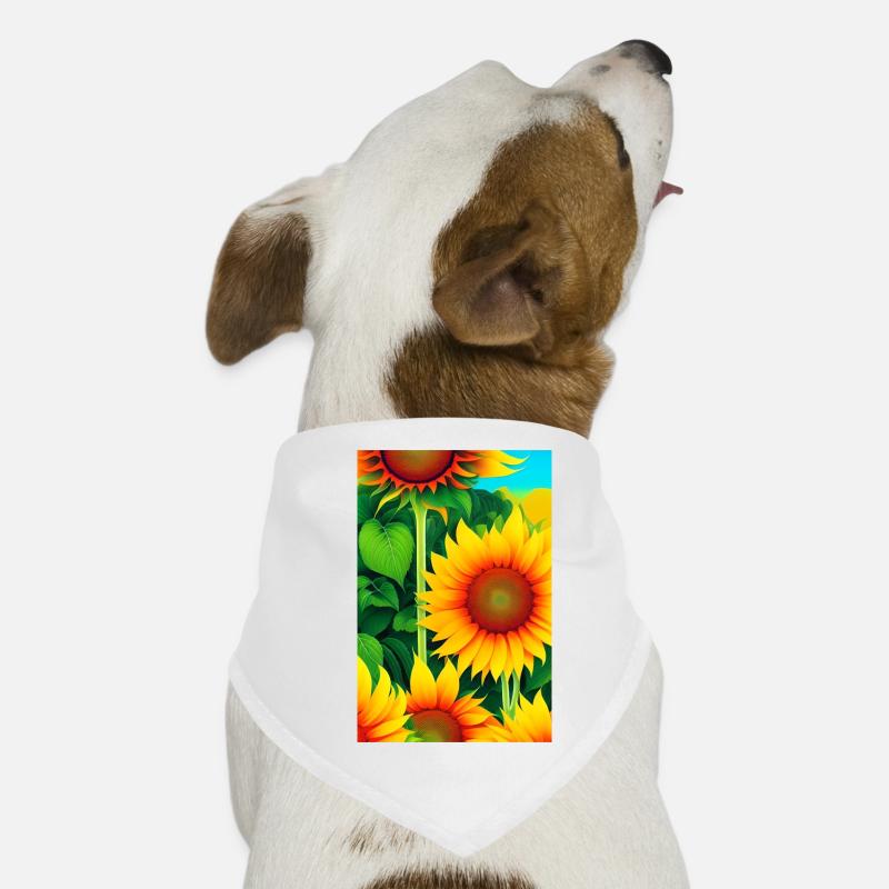 Sonnenblumen Hunde-Bandana