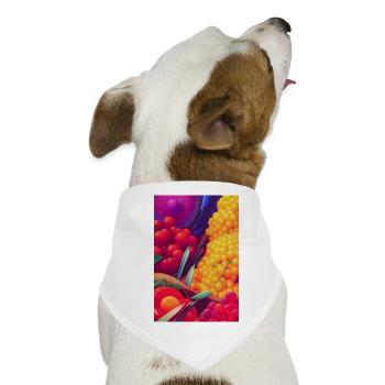 Früchte - Hunde-Bandana - Weiß - Vorne