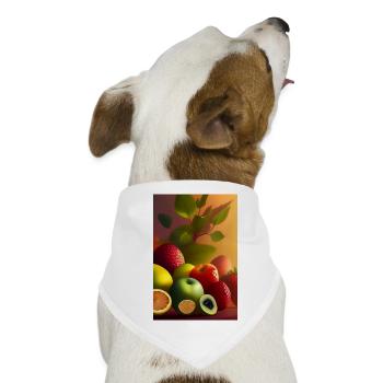 Früchte - Hunde-Bandana - Weiß - Vorne