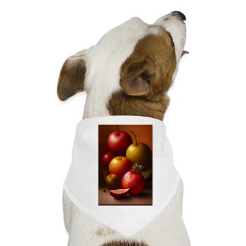 Früchte - Hunde-Bandana - Weiß - Vorne