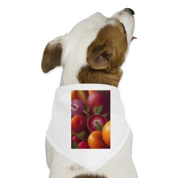 Früchte - Hunde-Bandana - Weiß - Vorne