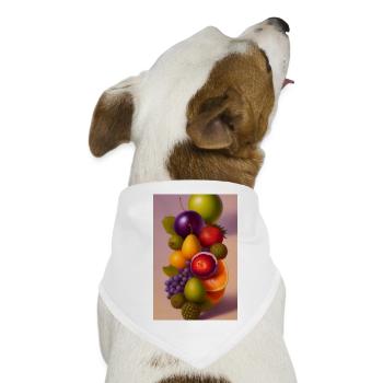 Früchte - Hunde-Bandana - Weiß - Vorne