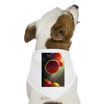 Früchte - Hunde-Bandana - Weiß - Vorne