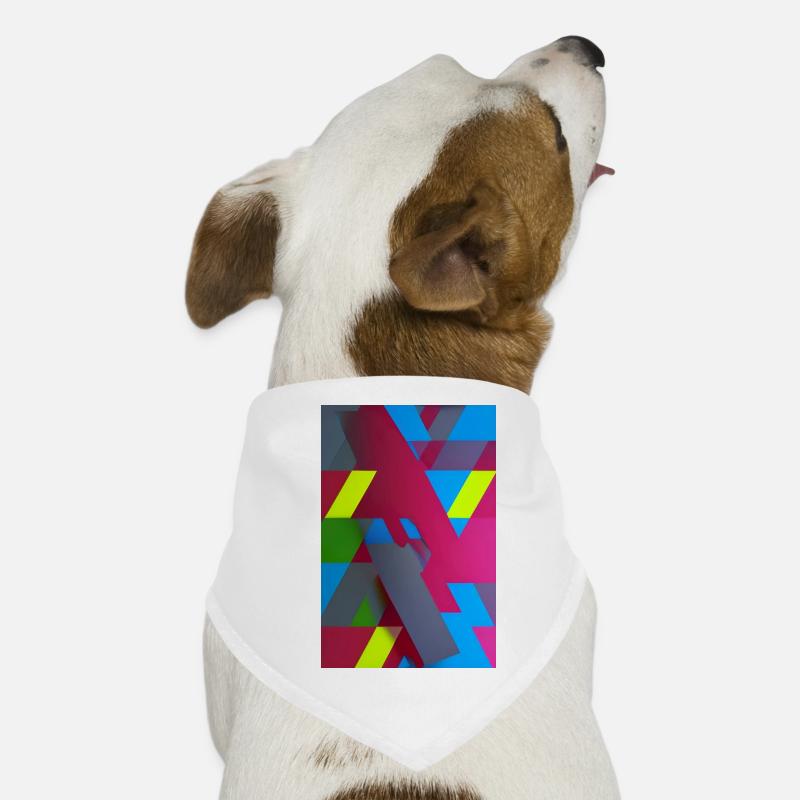 Composition du triangle géométrique néon Bandana pour chien