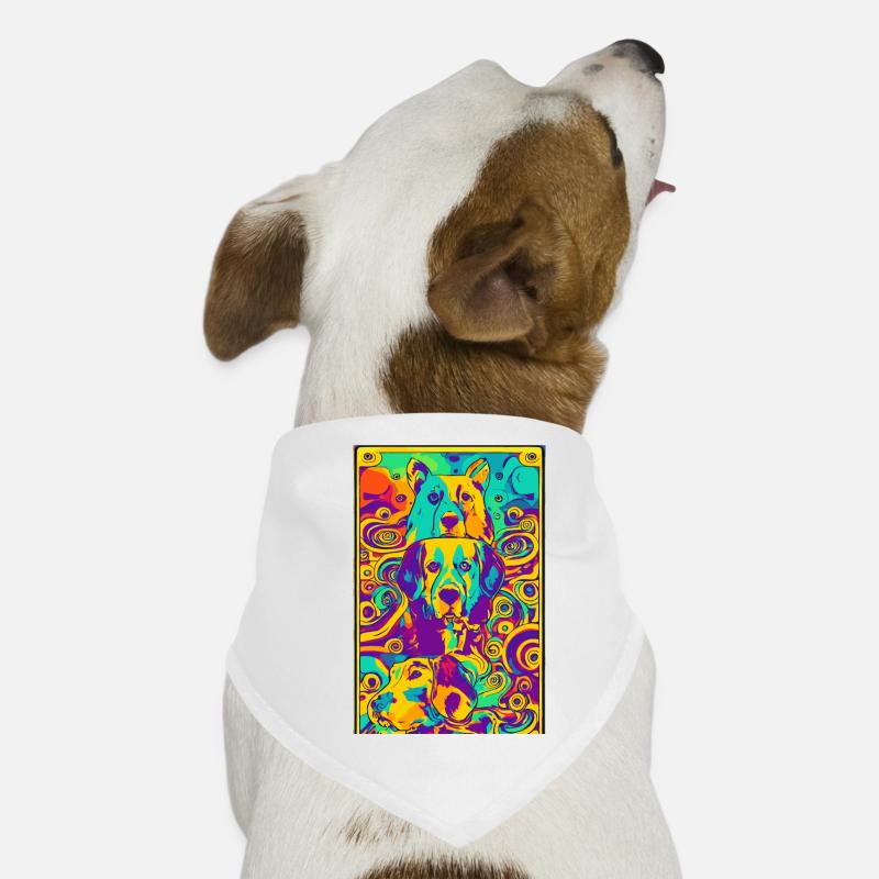 Psychedelische Hunde Hunde-Bandana