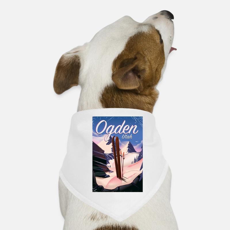 Affiche de ski Ogden Utah Bandana pour chien