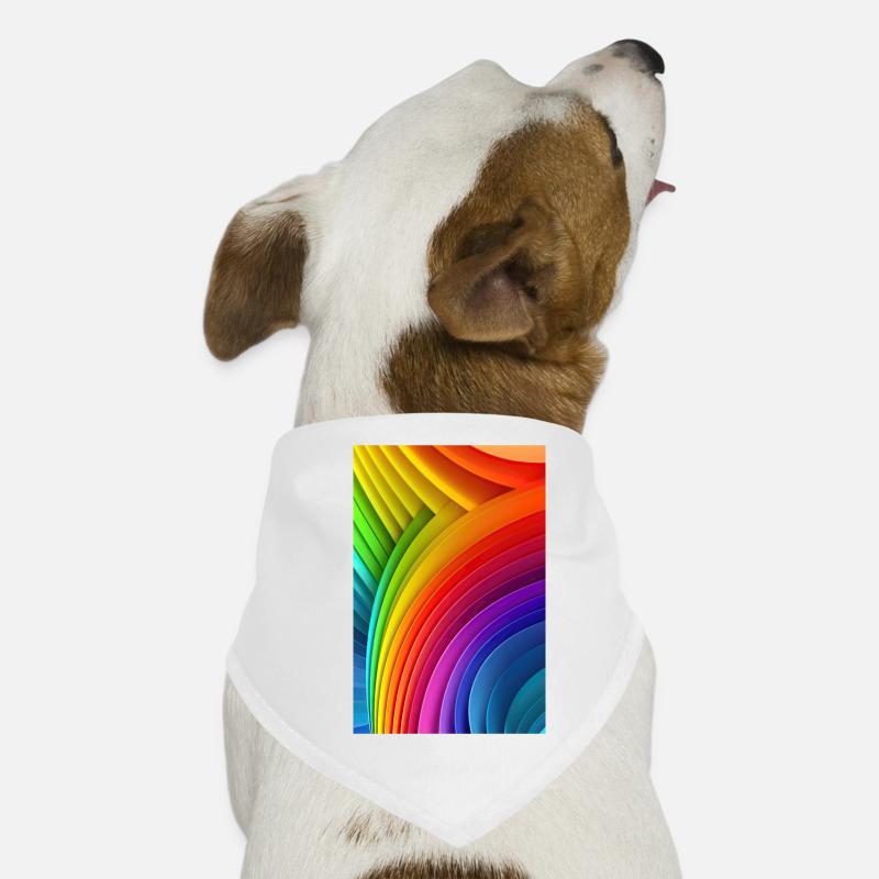 Rainbow Reverie: Impression colorée LGTBQ + Pattern Art Bandana pour chien