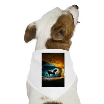 Prähistorisches Pferd 01 - Hunde-Bandana - Weiß - Vorne