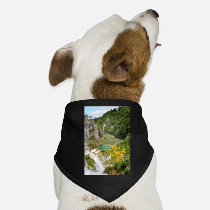 Wasserfall Veliki Slap in den Plitvicer Seen Hunde-Bandana