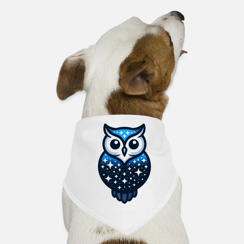 Hibou céleste : le gardien du ciel nocturne Bandana pour chien