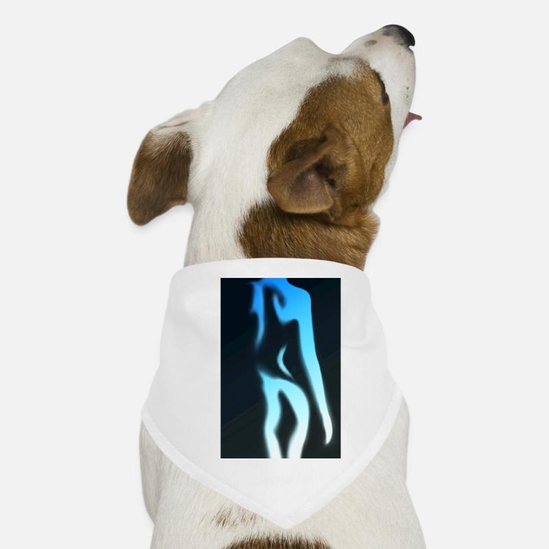 Frauenkörper nackt in blau Hunde-Bandana