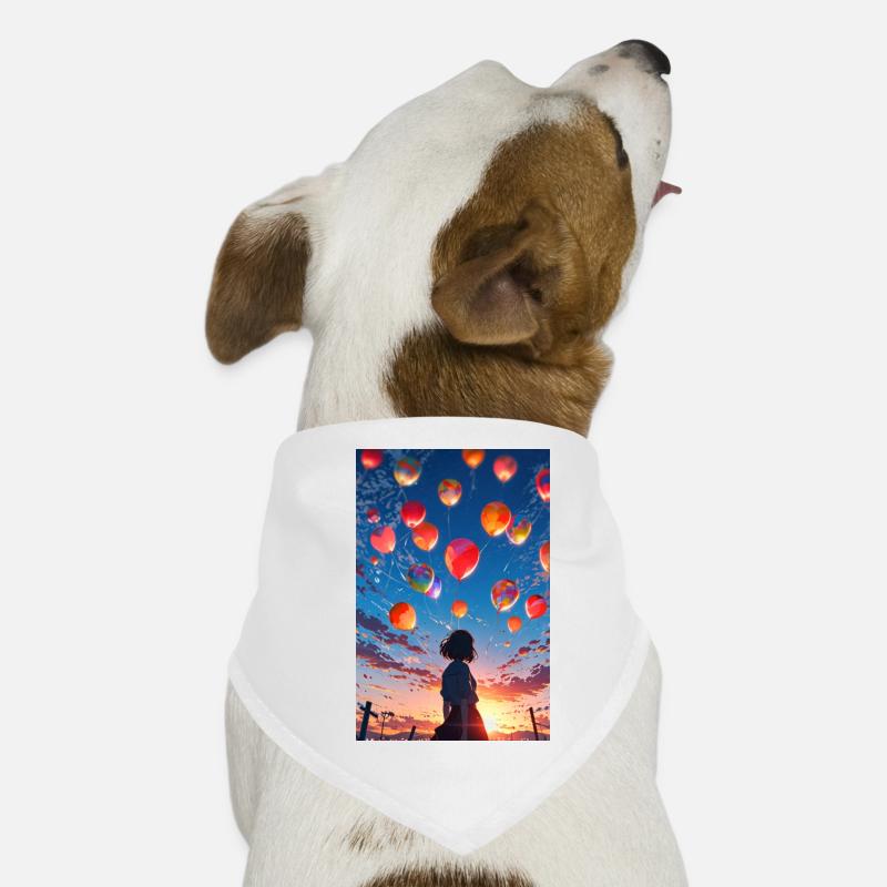 Mädchen mit Ballons Hunde-Bandana