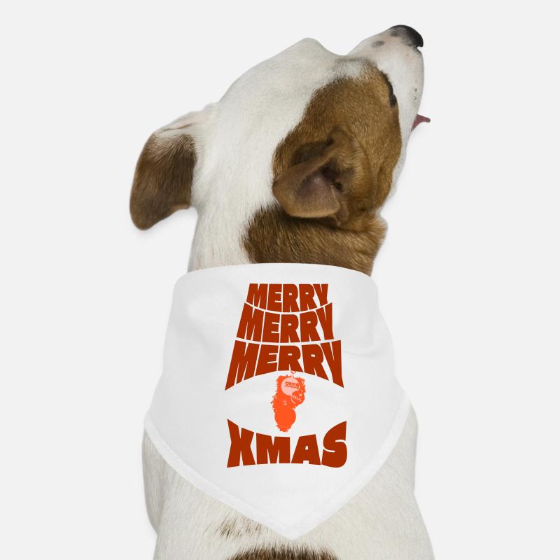 Weihnachtspullover: Merry³ Christmas Hunde-Bandana