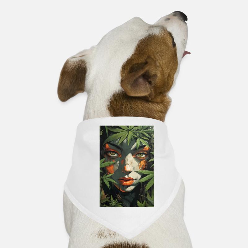 Leaf face in jungle light Dog Bandana