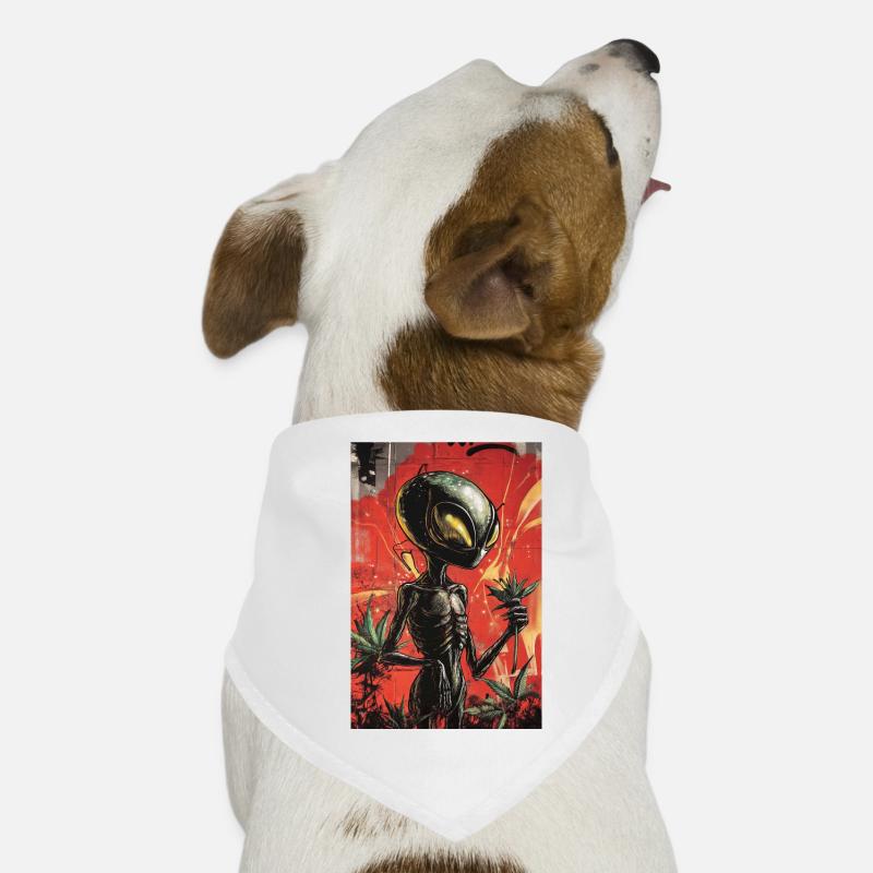 Graffiti de jardinier extraterrestre Bandana pour chien