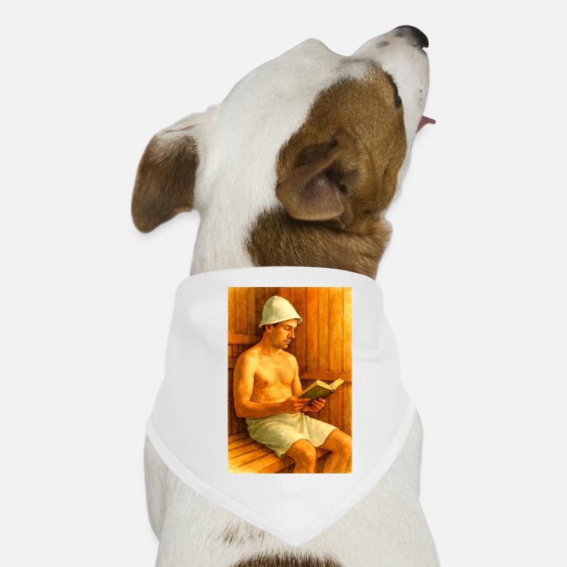 Lecture dans le sauna Bandana pour chien