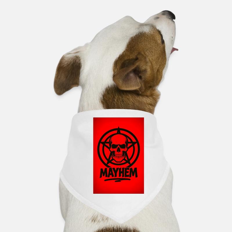 Mayhem Letters&Skull Logo Hunde-Bandana