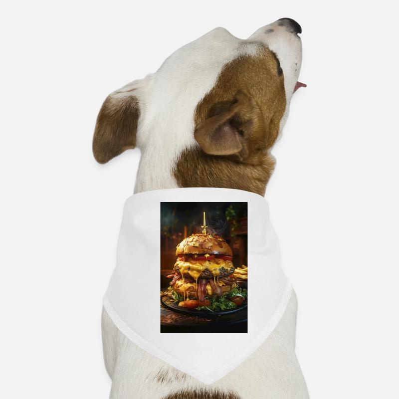 Epic Bacon Cheese Burger Stack Dog Bandana