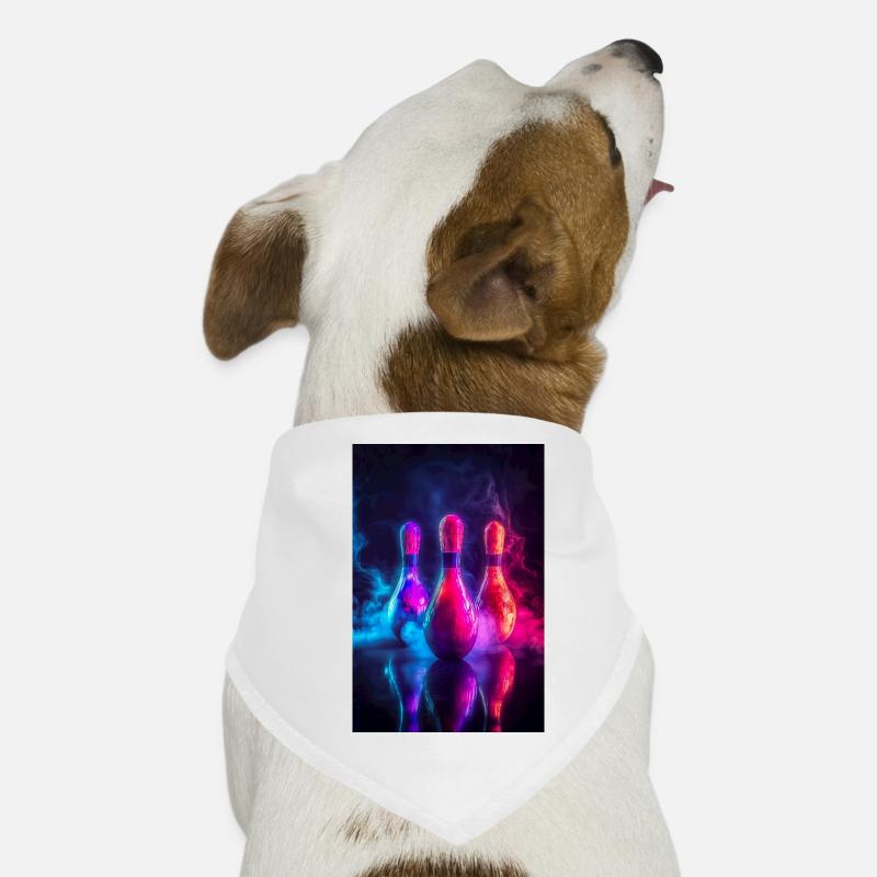 Neon Glow Bowling Pins Hunde-Bandana