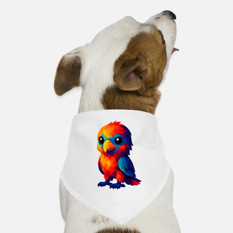 WPAP Polygon Kawaii Style Animals Baby Eagle Dog Bandana