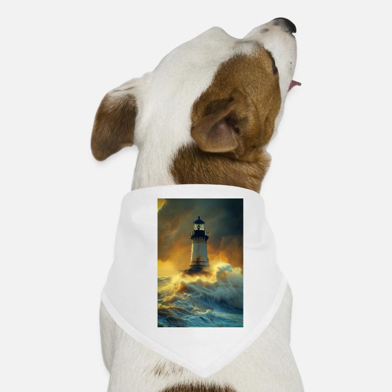 Phare dans la tempête Bandana pour chien