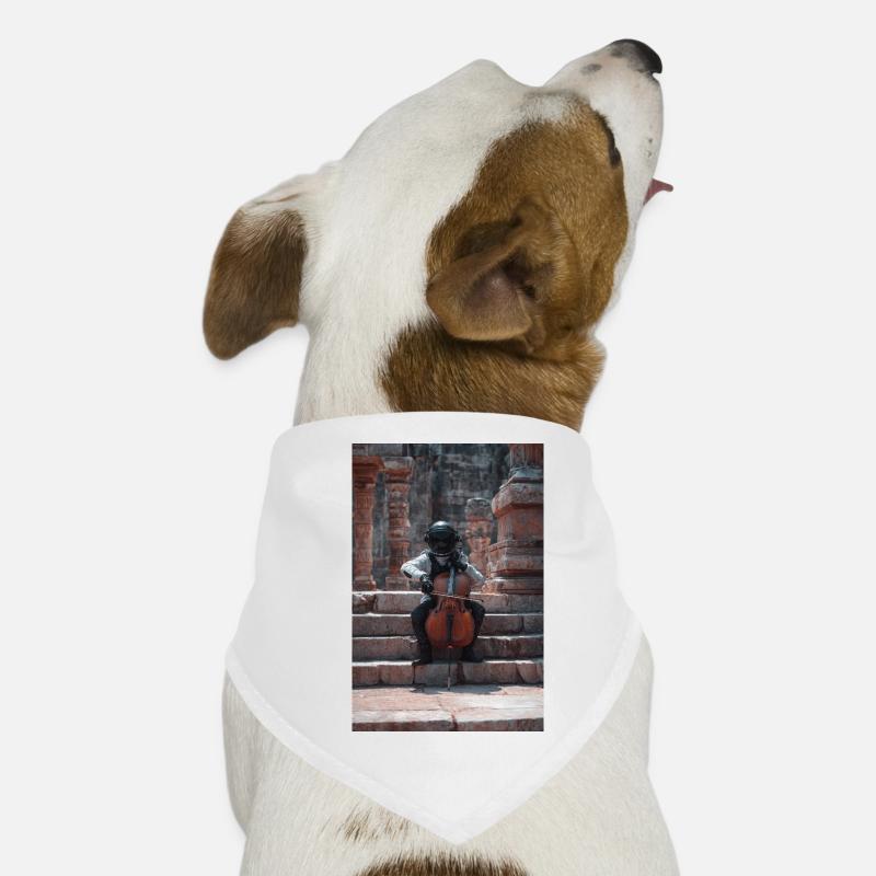 Cosmic Astronaut Playing Cello Dog Bandana