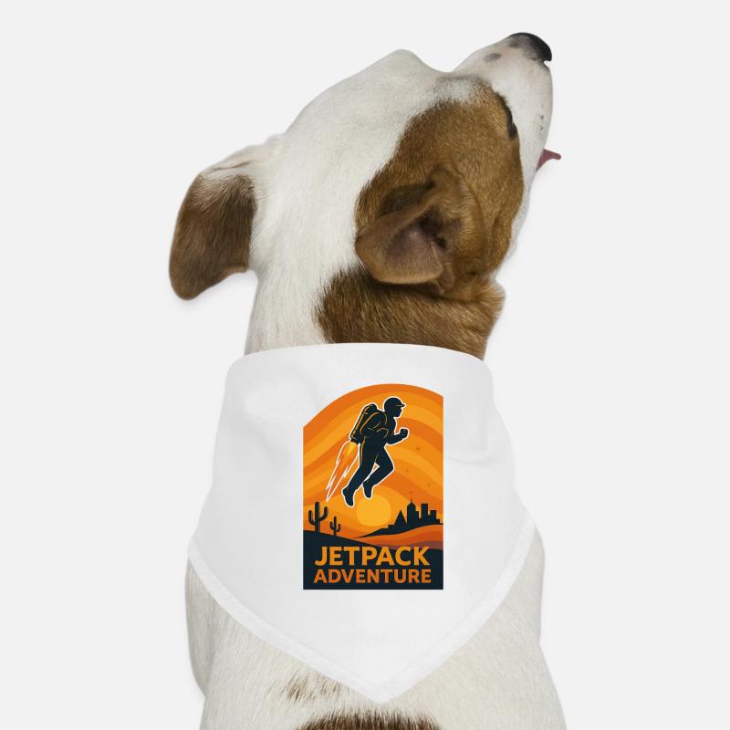 Jetpack Adventure - Hunde-Bandana - Weiß