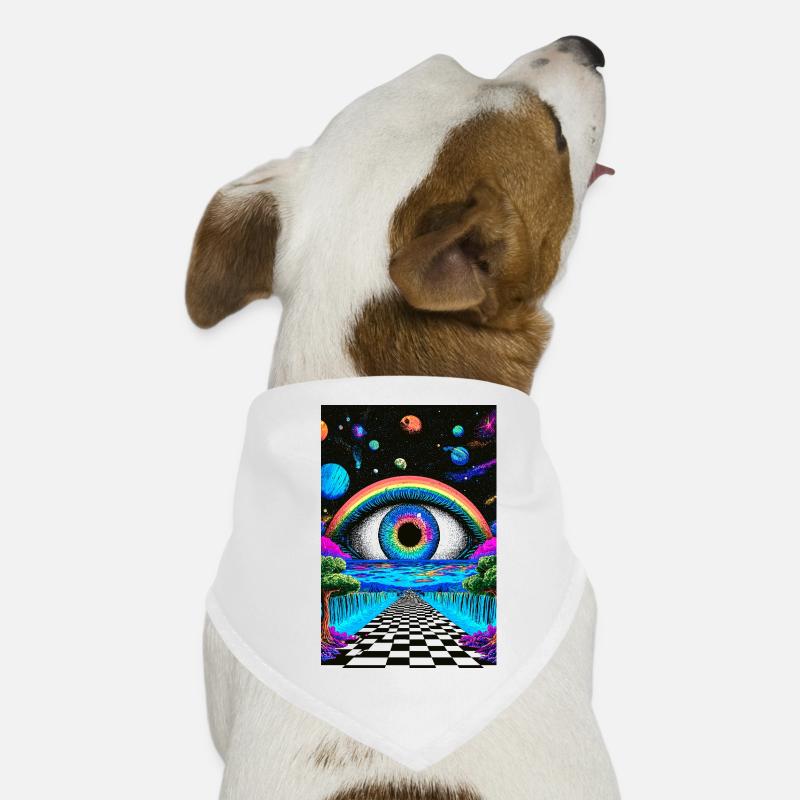 Voyage Psychédélique dans l'Espace Bandana pour chien