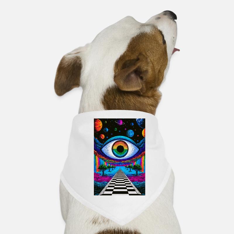 Psychedelic Cosmic Eye on Astral Path Dog Bandana