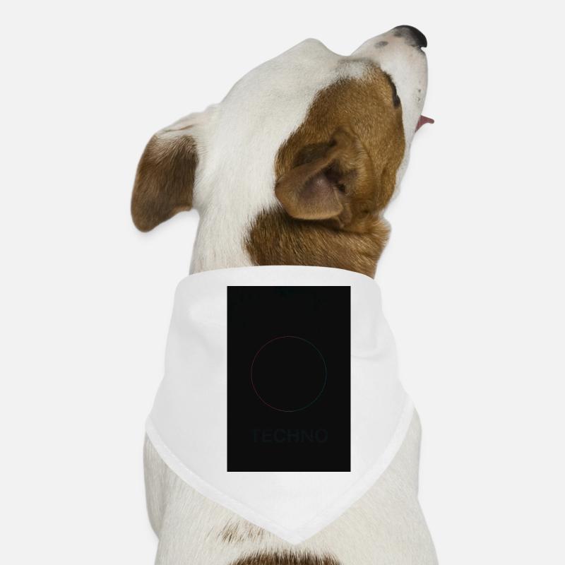 Techno in neon light Dog Bandana