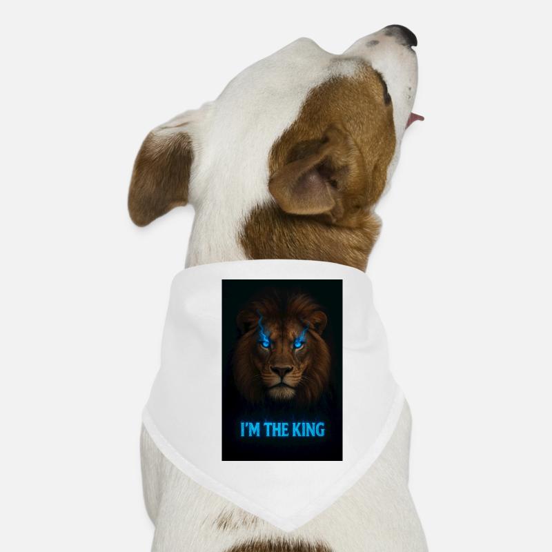 Lion Head with Blue Magic and Title Dog Bandana