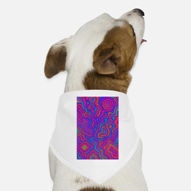 Lebendige Psychedelic Linien Hunde-Bandana