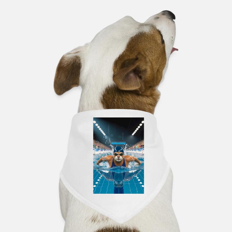 Loutre humanoïde dans la piscine Bandana pour chien