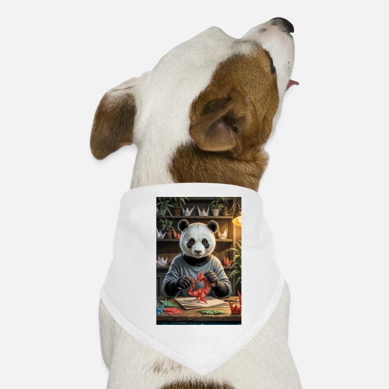 Origami Humanoid Panda Dog Bandana