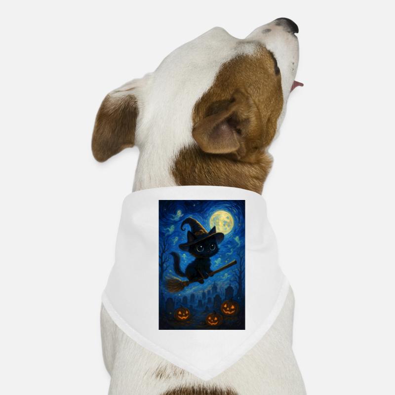 Cute Halloween Cat Witch Dog Bandana
