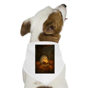 Halloween Geist im Herbst - Hunde-Bandana - Weiß - Vorne