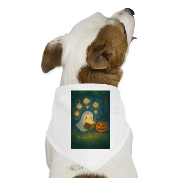 Halloween Geister mit Kürbis Magie - Hunde-Bandana - Weiß - Vorne