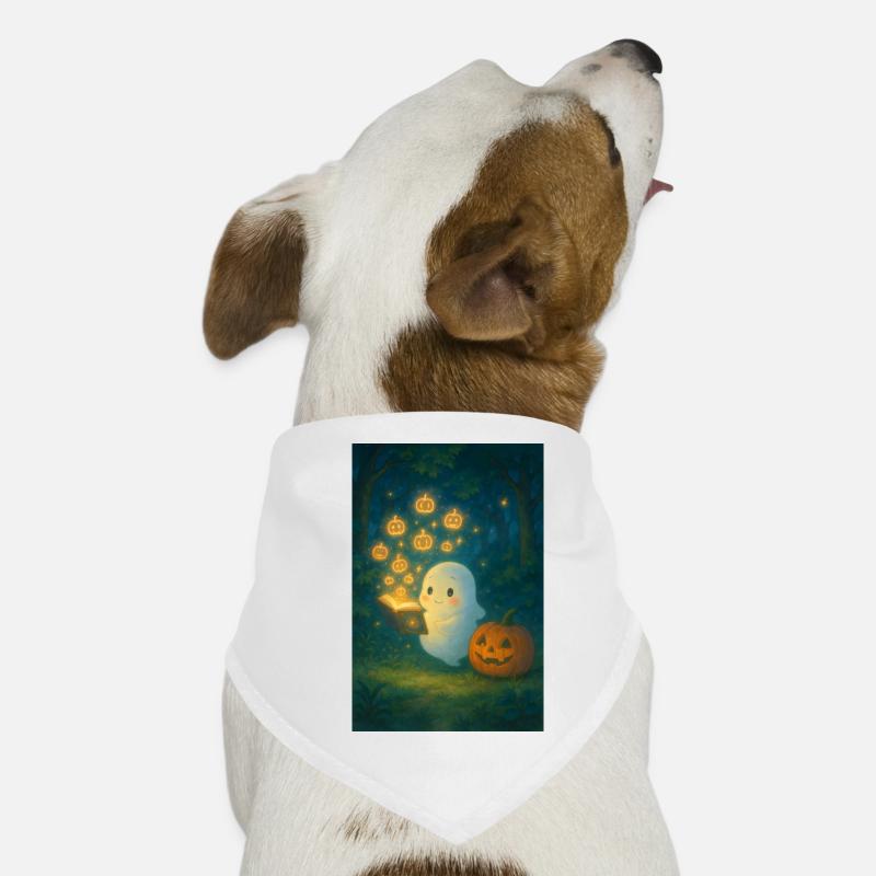 Fantôme d’Halloween avec citrouille Bandana pour chien