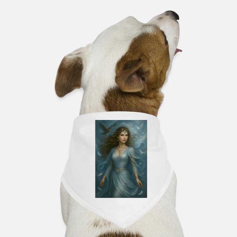 Celestial Goddess – Light and White Birds Dog Bandana
